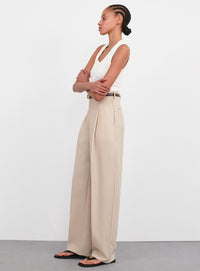Light Mid Rise Trouser - Sand
