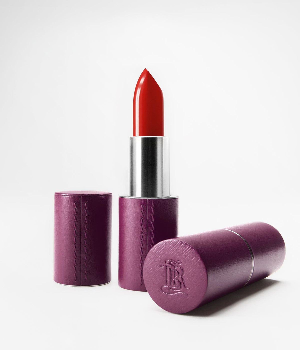 L'écrin en cuir rechargeable pour rouge à lèvres  - Burgundy