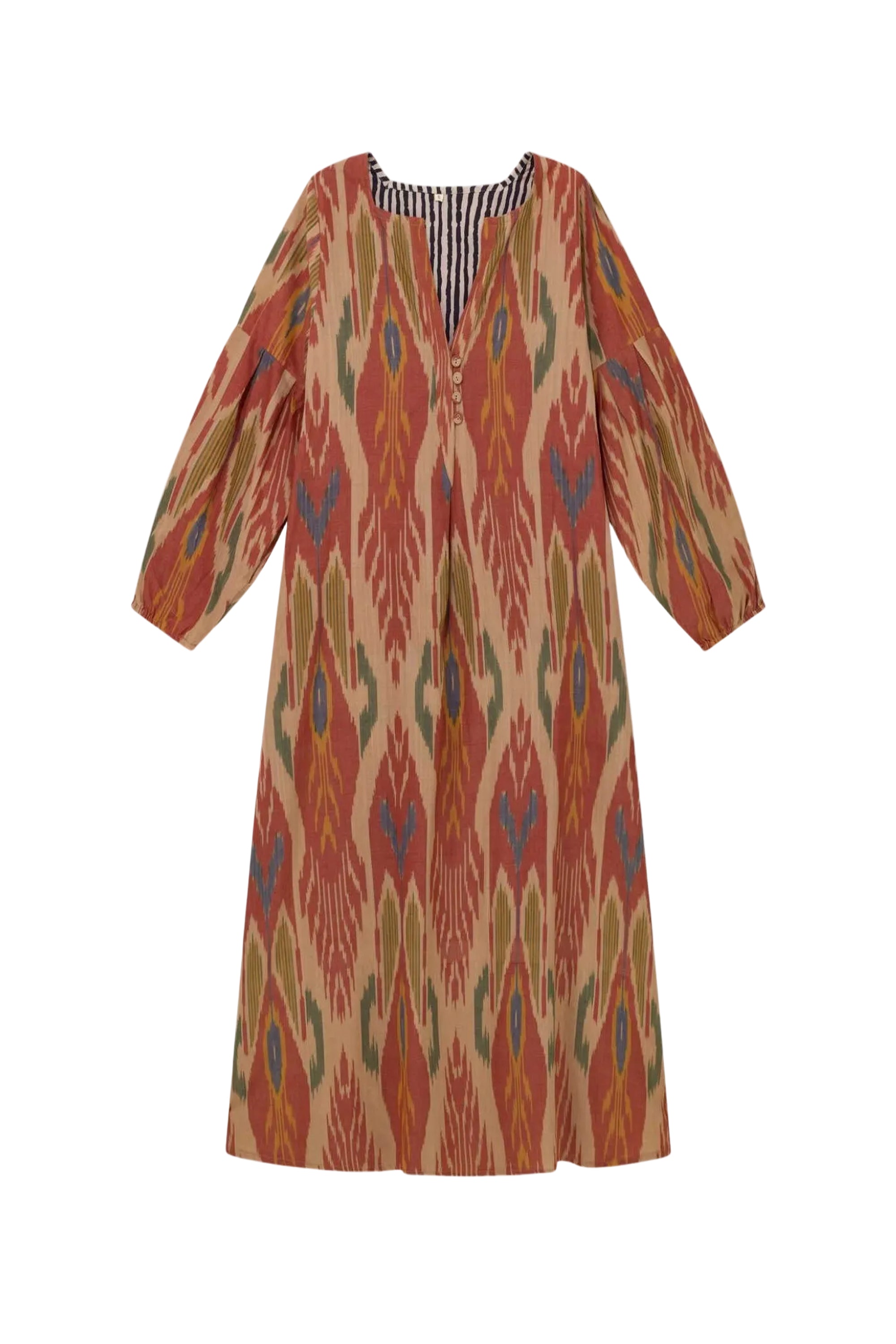 Khubani long cotton dress – Orange