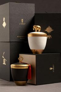 Bougie « Élephant noir » - Noir & Or
