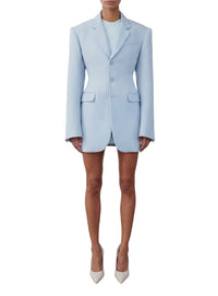 Blazer long en laine - Ice Blue