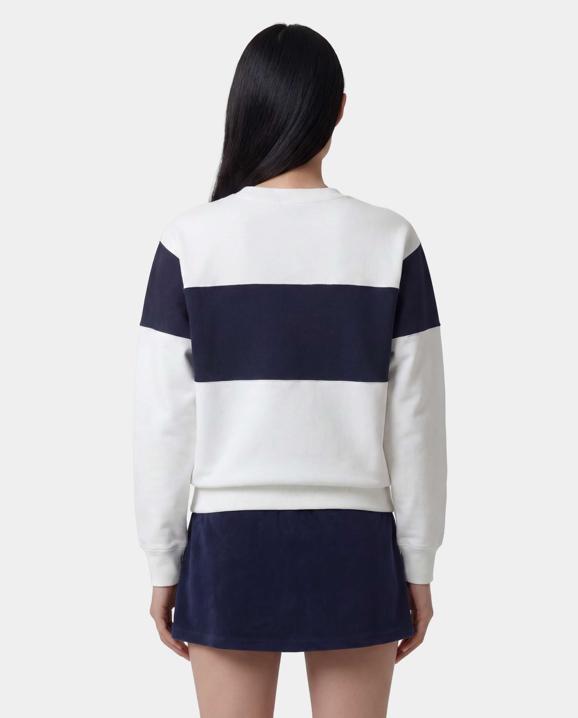 Pull à col rond avec logo emblématique - Blanc