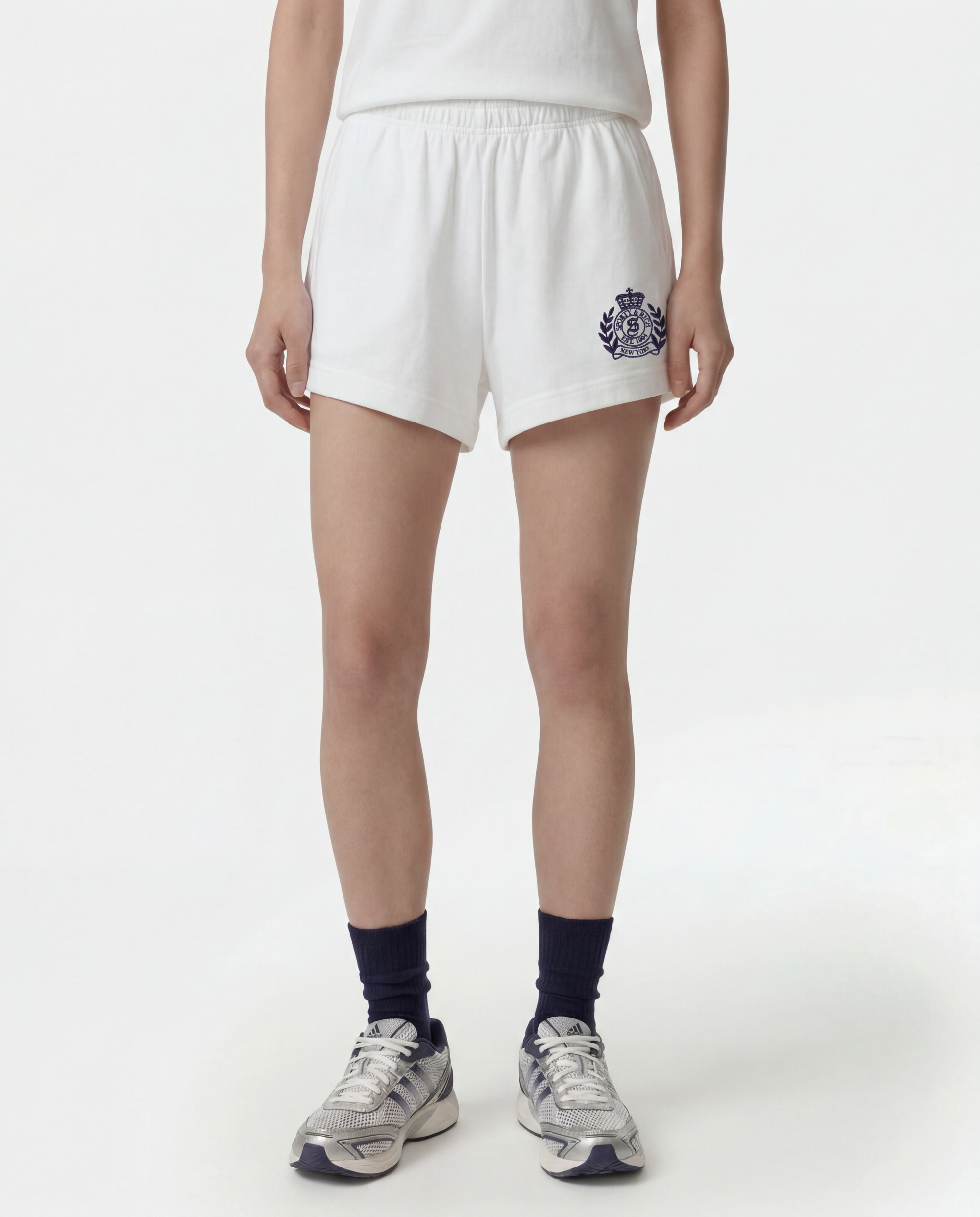 Short Disco NY Crest brodé - Blanc