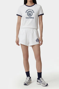 Short Disco NY Crest brodé - Blanc