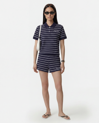 Short ultra-court avec logo Signature - Bleu marine foncé