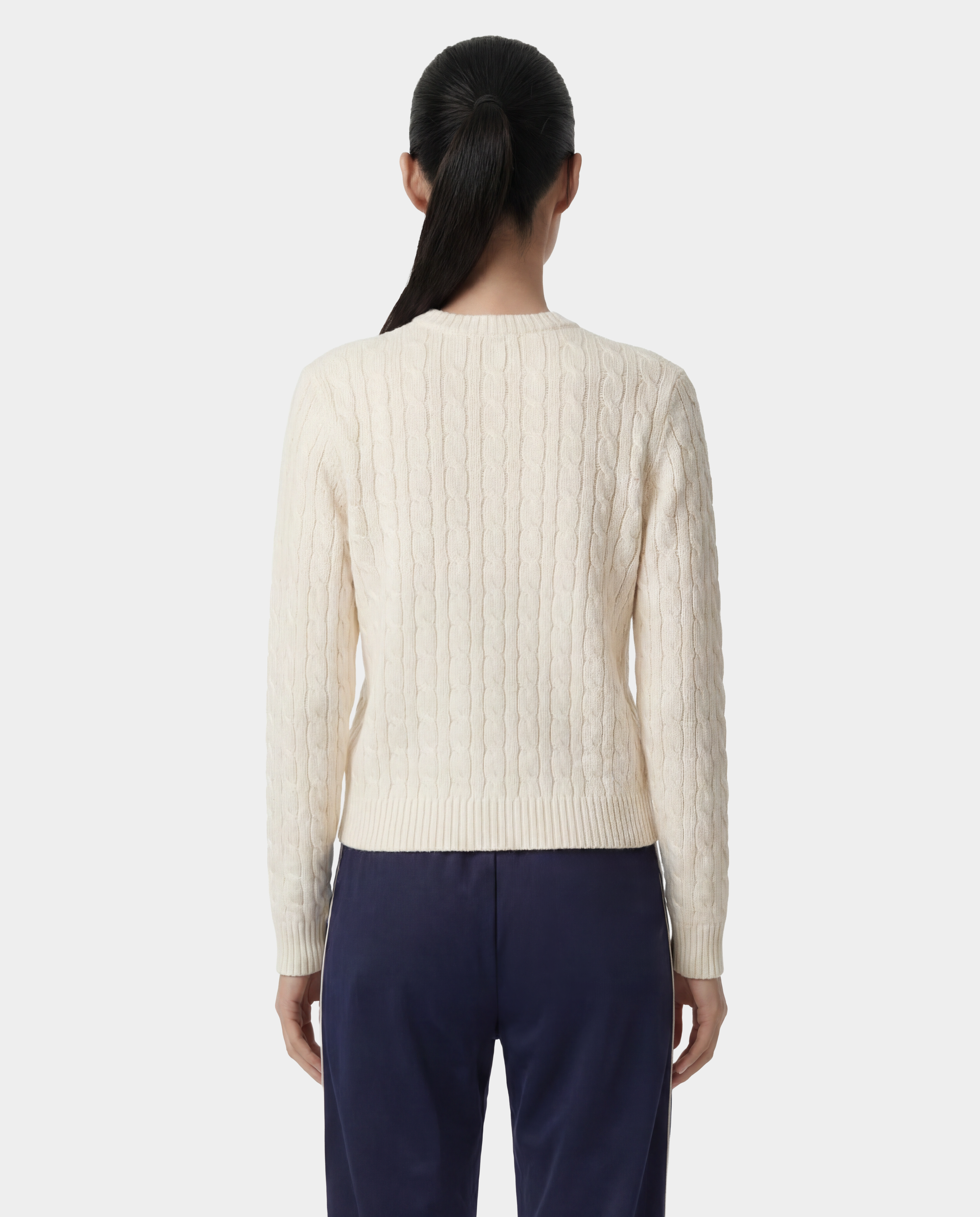 Pull à torsades SRC - Écru