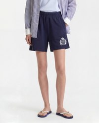 Short de sport NY Crest - Bleu marine foncé