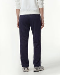 Pantalon de survêtement rétro avec logo Signature - Bleu marine foncé