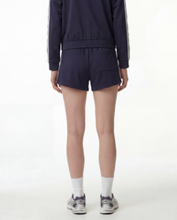 Short de sport rétro avec logo Signature - Bleu marine foncé
