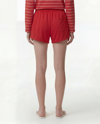 Short de sport rétro Signature Logo - Rubis