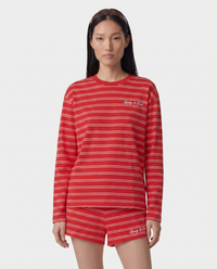 T-shirt à manches longues « Signature Logo Easy » - Rubis