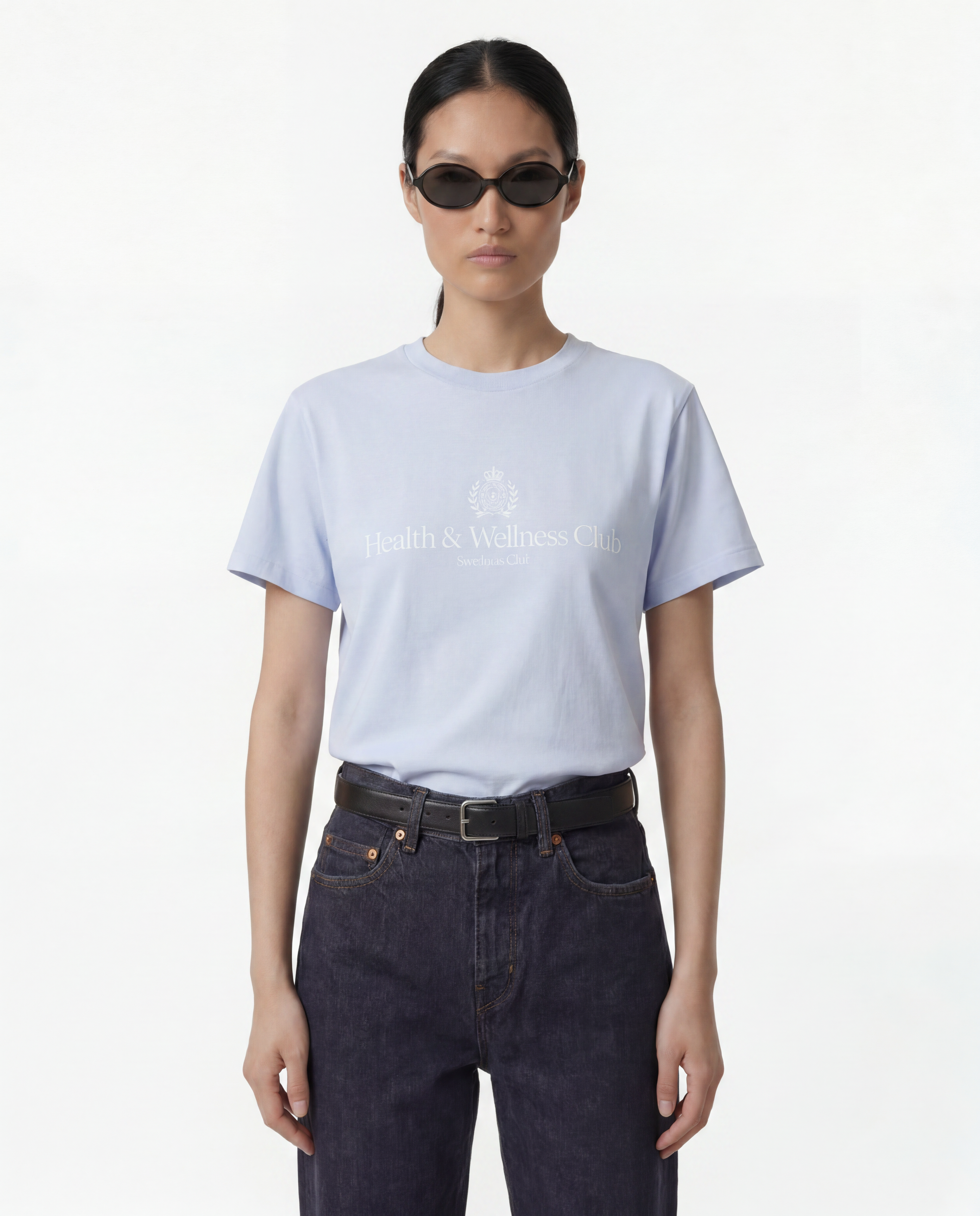 T-shirt H&W Crest - Ciel