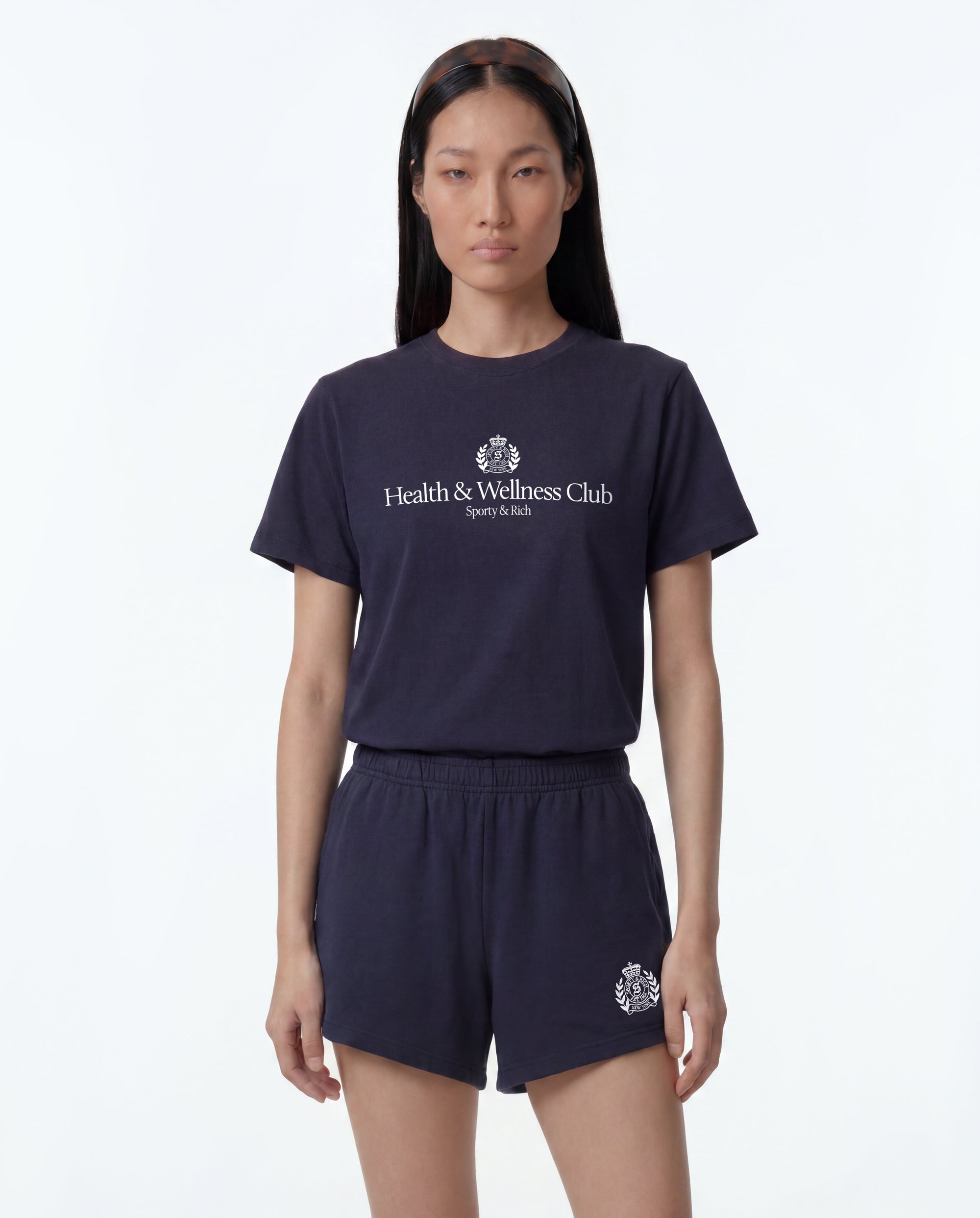 T-shirt H&W Crest - Bleu marine foncé