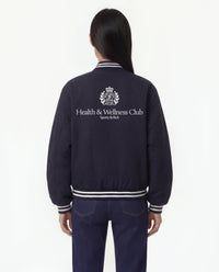Veste universitaire oversize H&W Crest - Bleu marine foncé