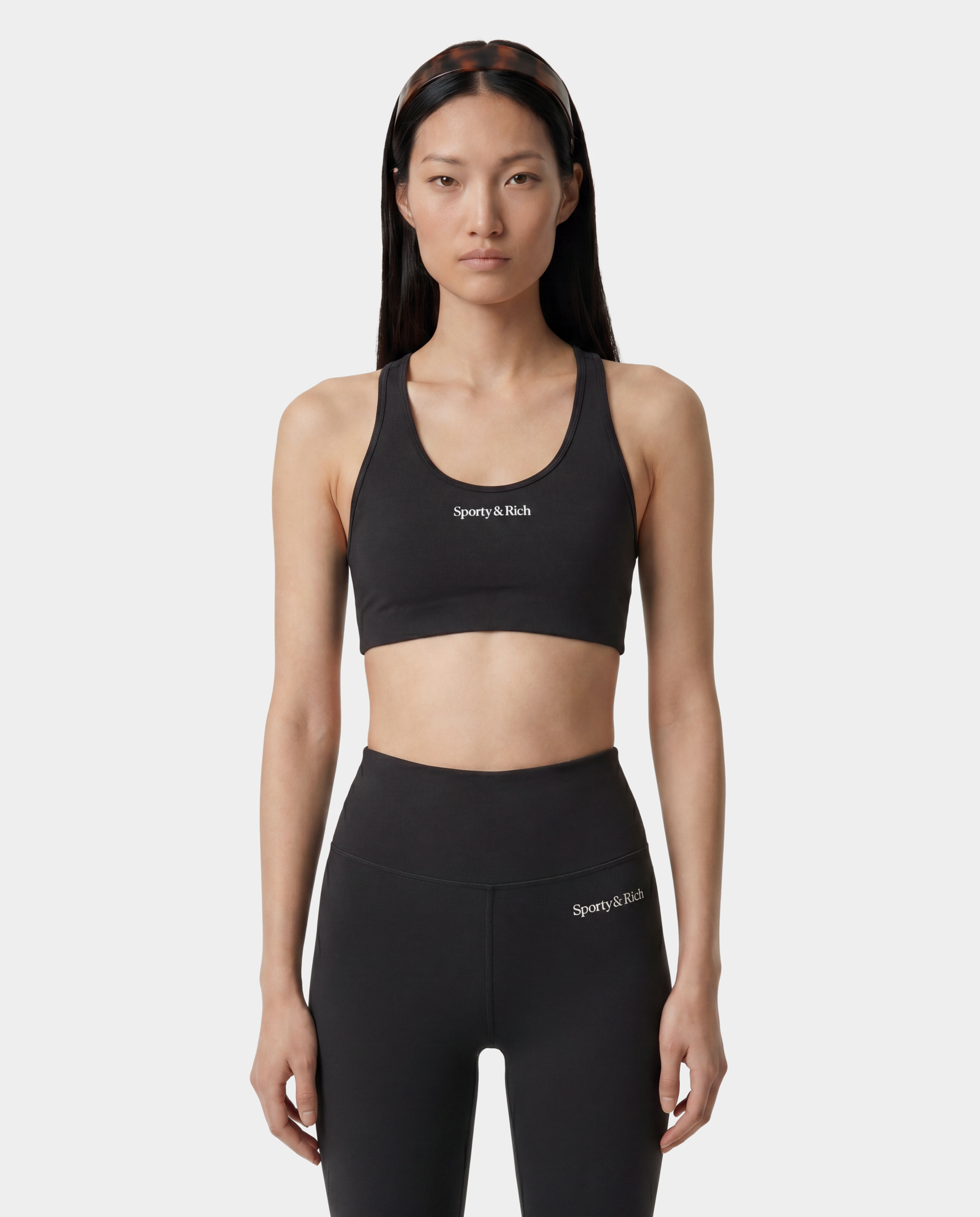 Soutien-gorge de sport avec logo Serif - Carbon