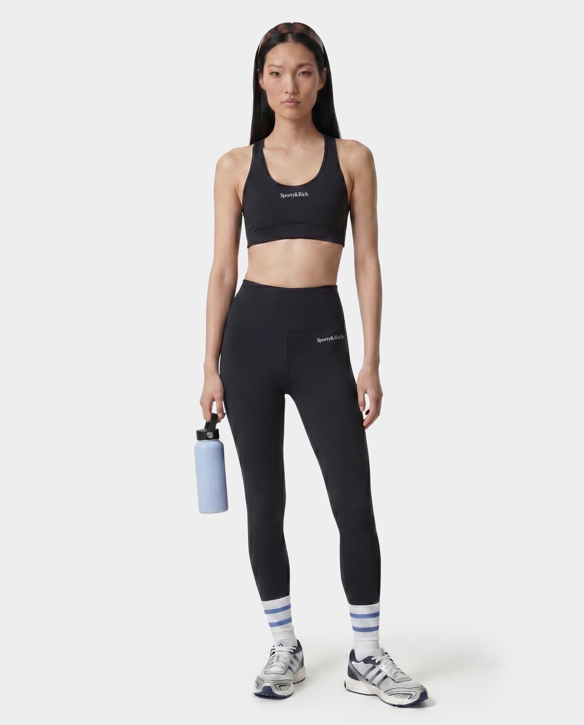 Soutien-gorge de sport avec logo Serif - Carbon