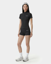 Pull de sport à col zippé Serif Logo SS - Charbon