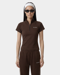 Polo de sport à col zippé Serif Logo SS - Cioco