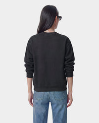 Pull à col rond avec écusson « Varsity » - Carbon