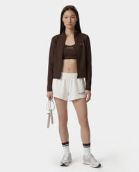 Short disco brodé SR Sport - Écru