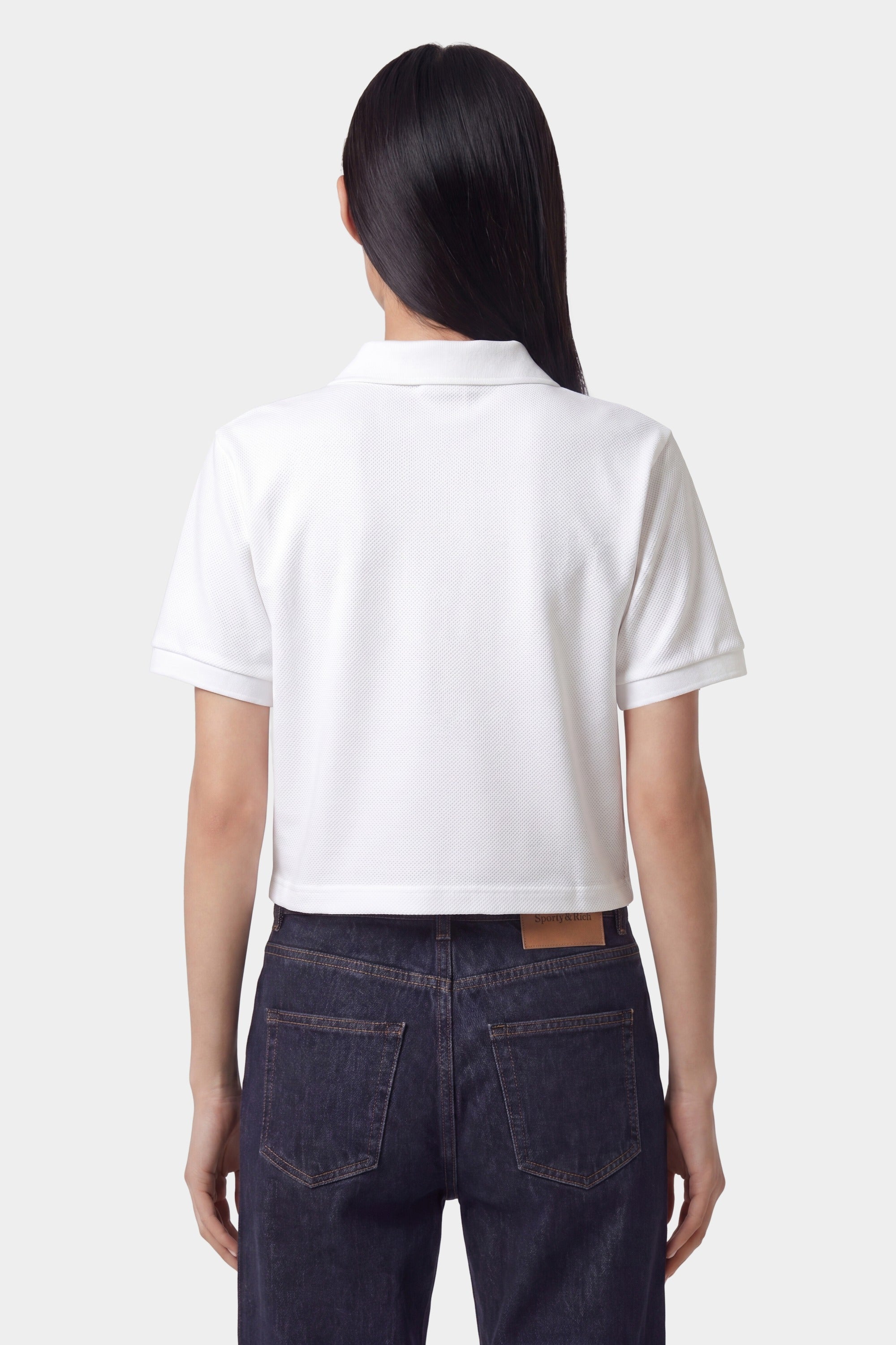 NY Crest Pique Polo - White