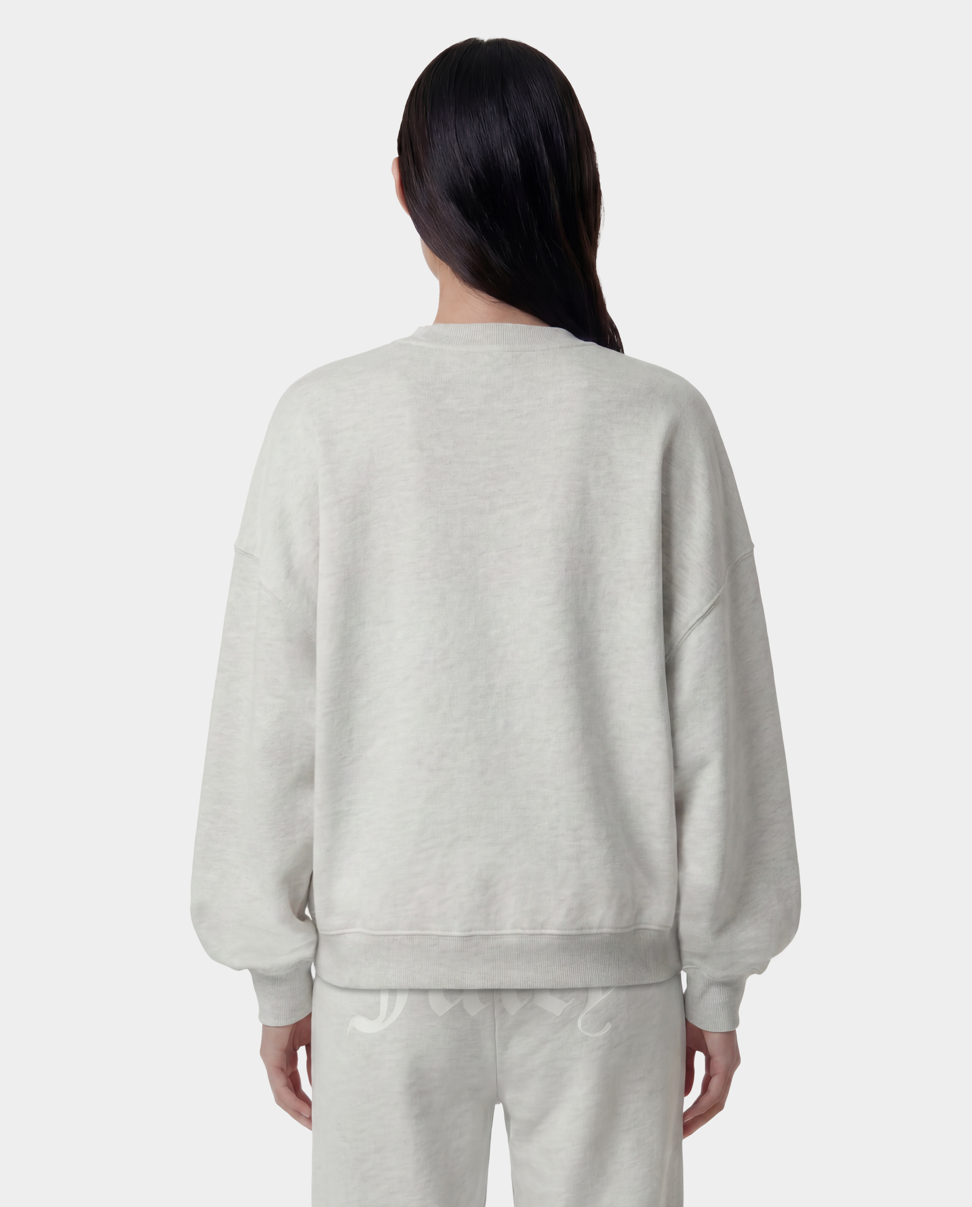 T-shirt à col rond avec emblème Juicy - Gris chiné