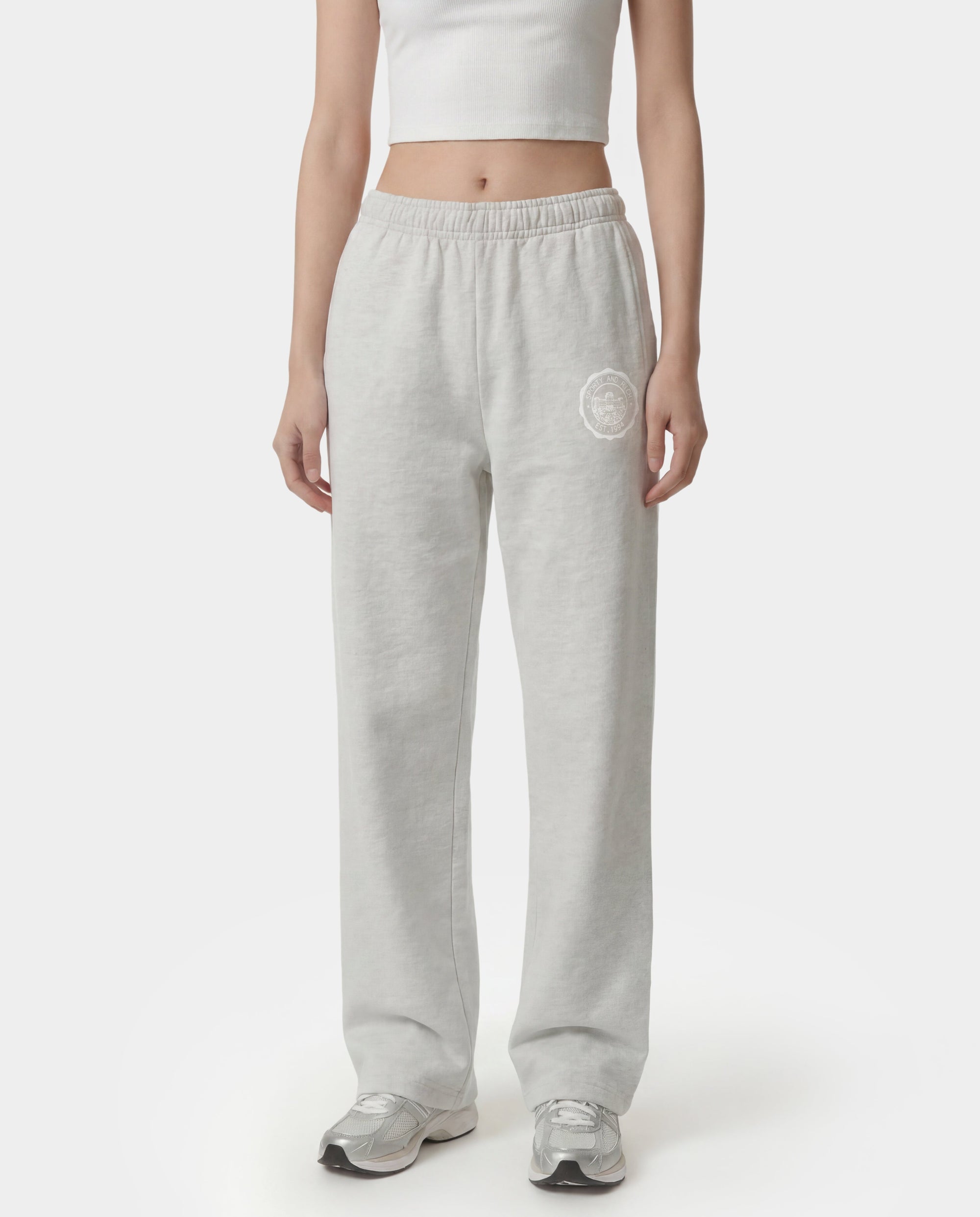 Pantalon de survêtement large Juicy Emblem - Gris chiné
