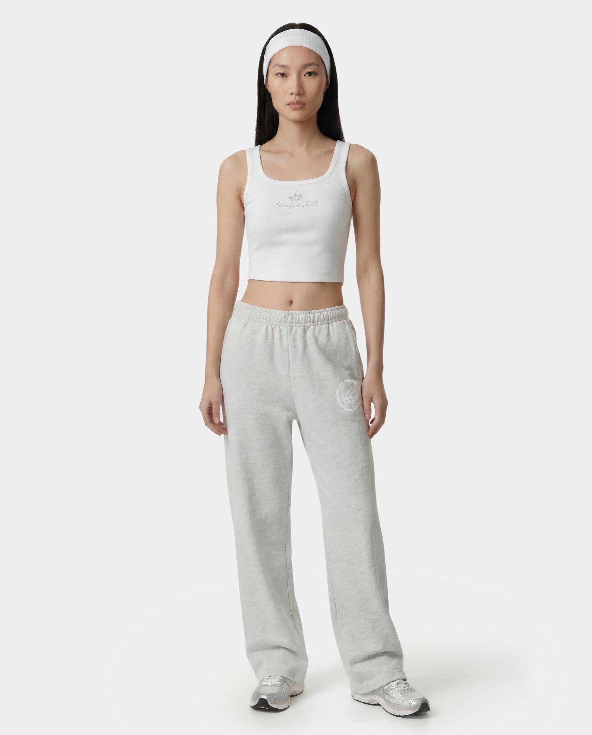 Pantalon de survêtement large Juicy Emblem - Gris chiné