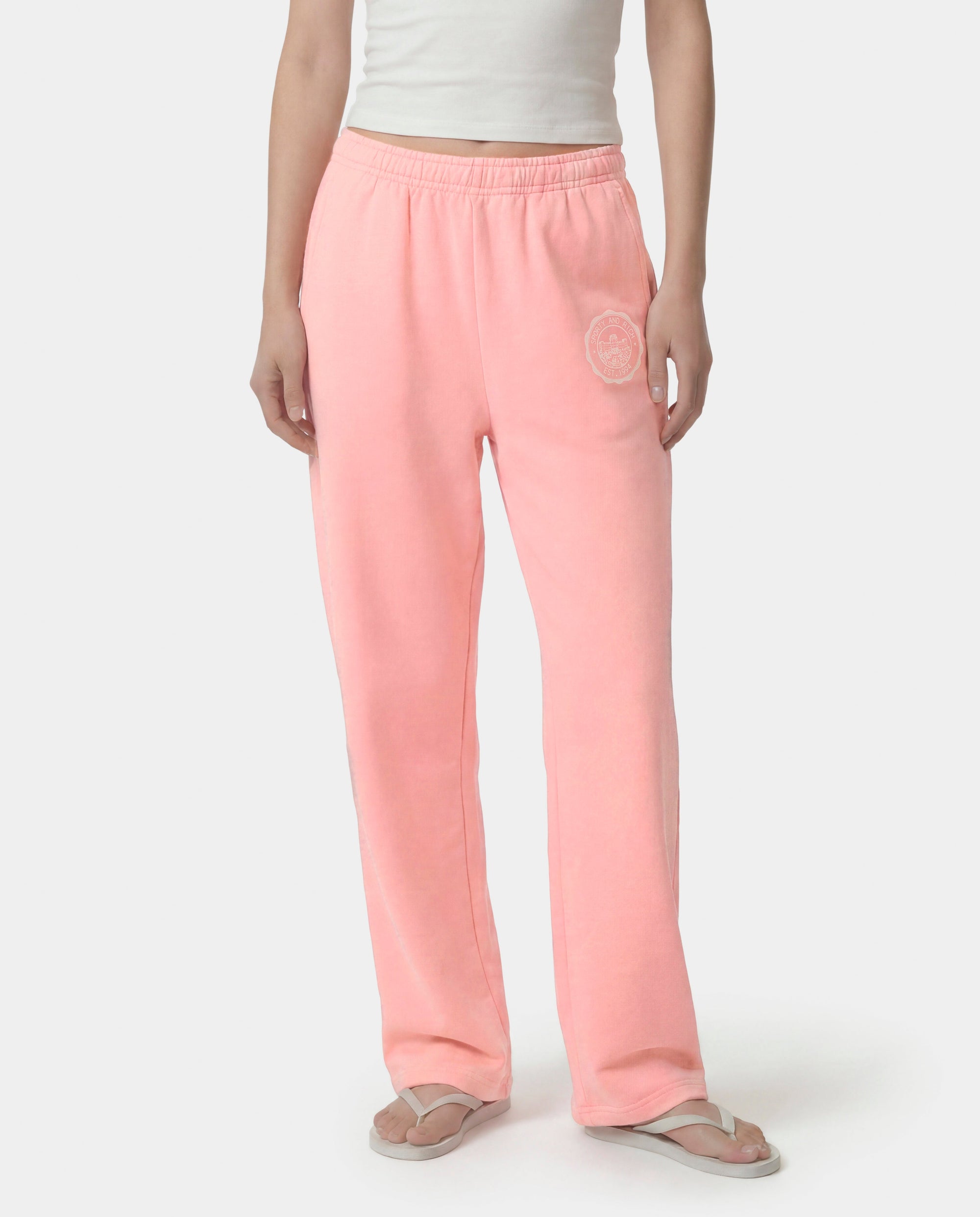 Pantalon de survêtement large Juicy Emblem - Rose