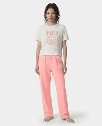 Pantalon de survêtement large Juicy Emblem - Rose