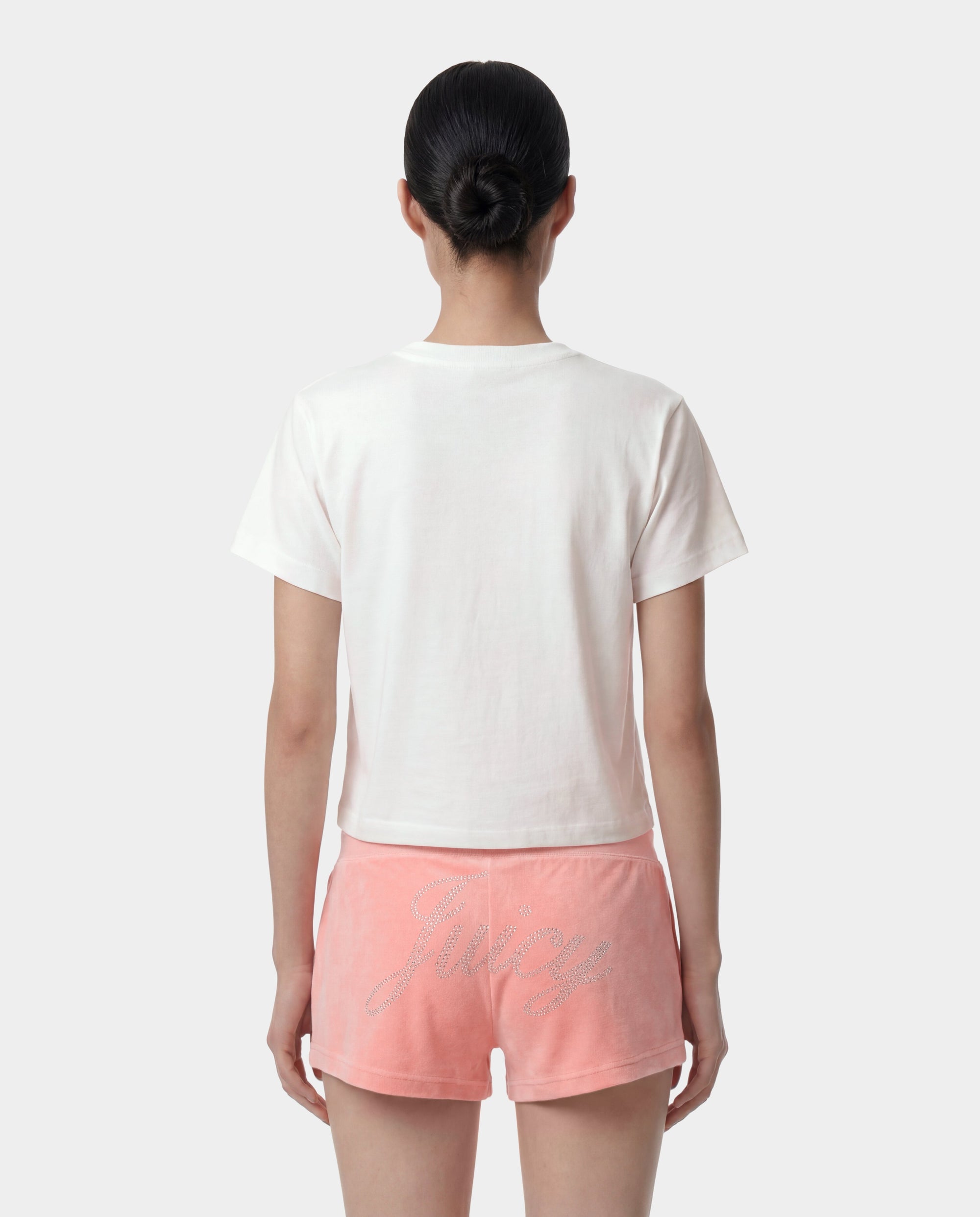 T-shirt Juicy Emblem Essentials - Blanc/Rose