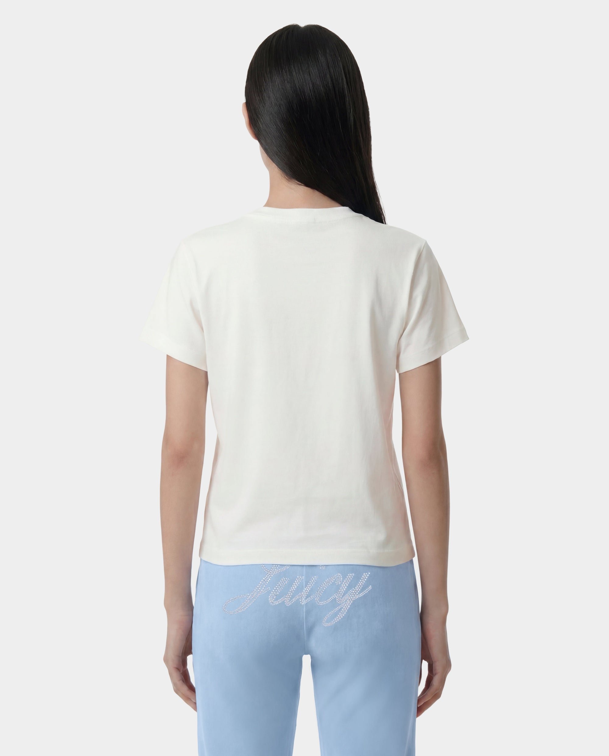 T-shirt Juicy Emblem Essentials - Blanc/Bleu ciel