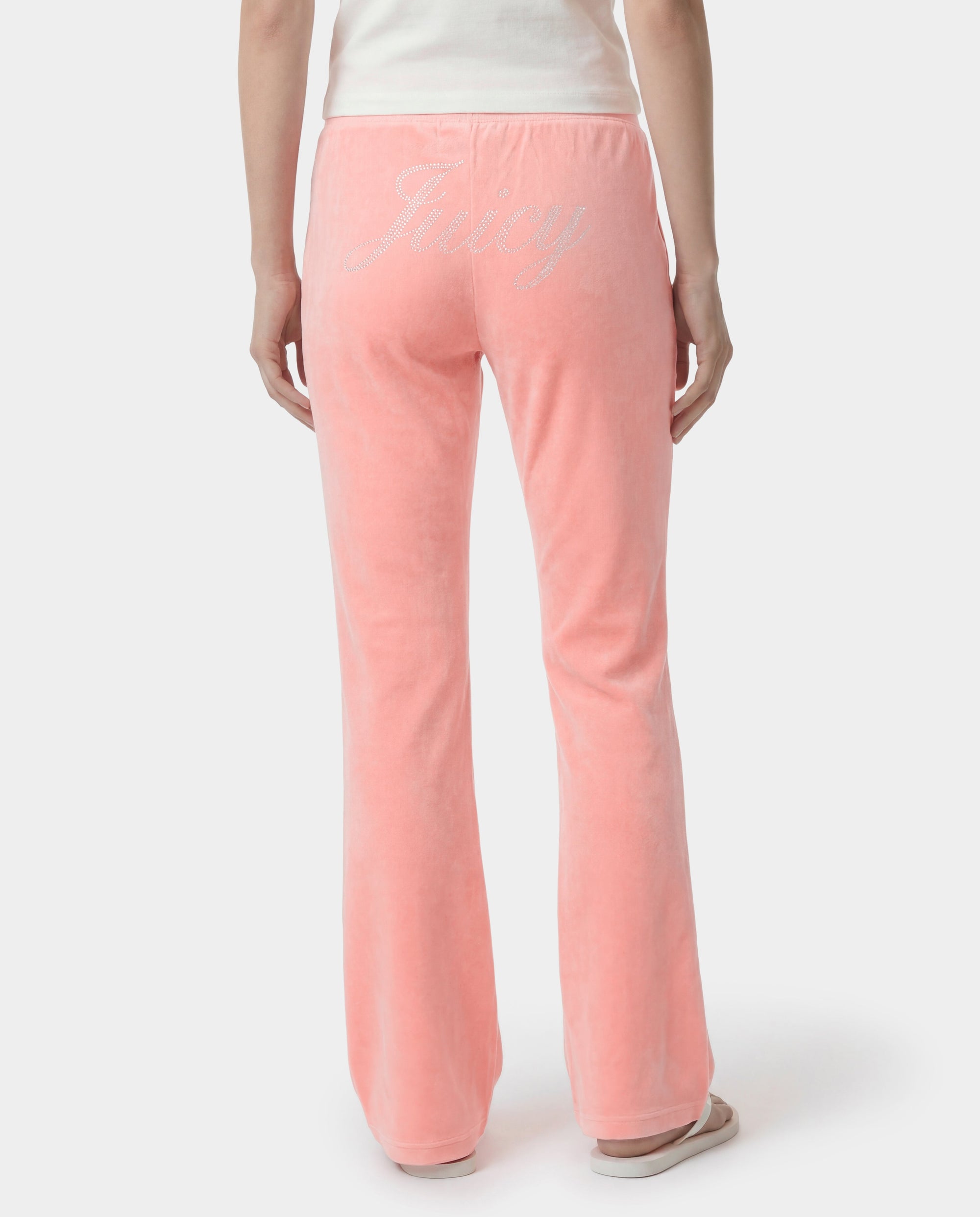 Pantalon de survêtement en velours « Juicy Script » - Rose