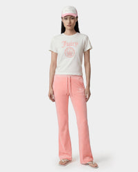Pantalon de survêtement en velours « Juicy Script » - Rose