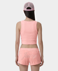 Débardeur côtelé « Juicy Crown » - Rose