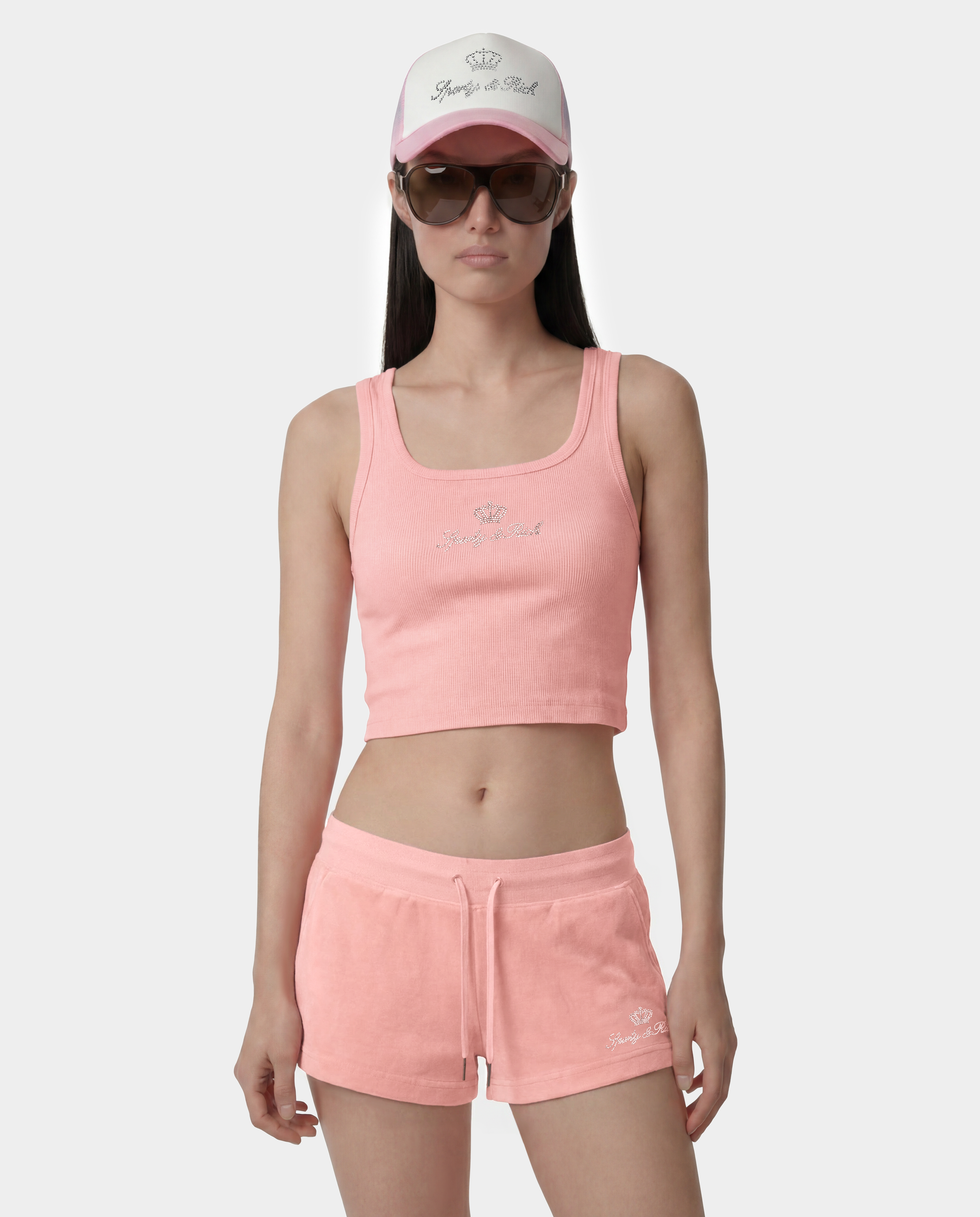 Débardeur côtelé « Juicy Crown » - Rose