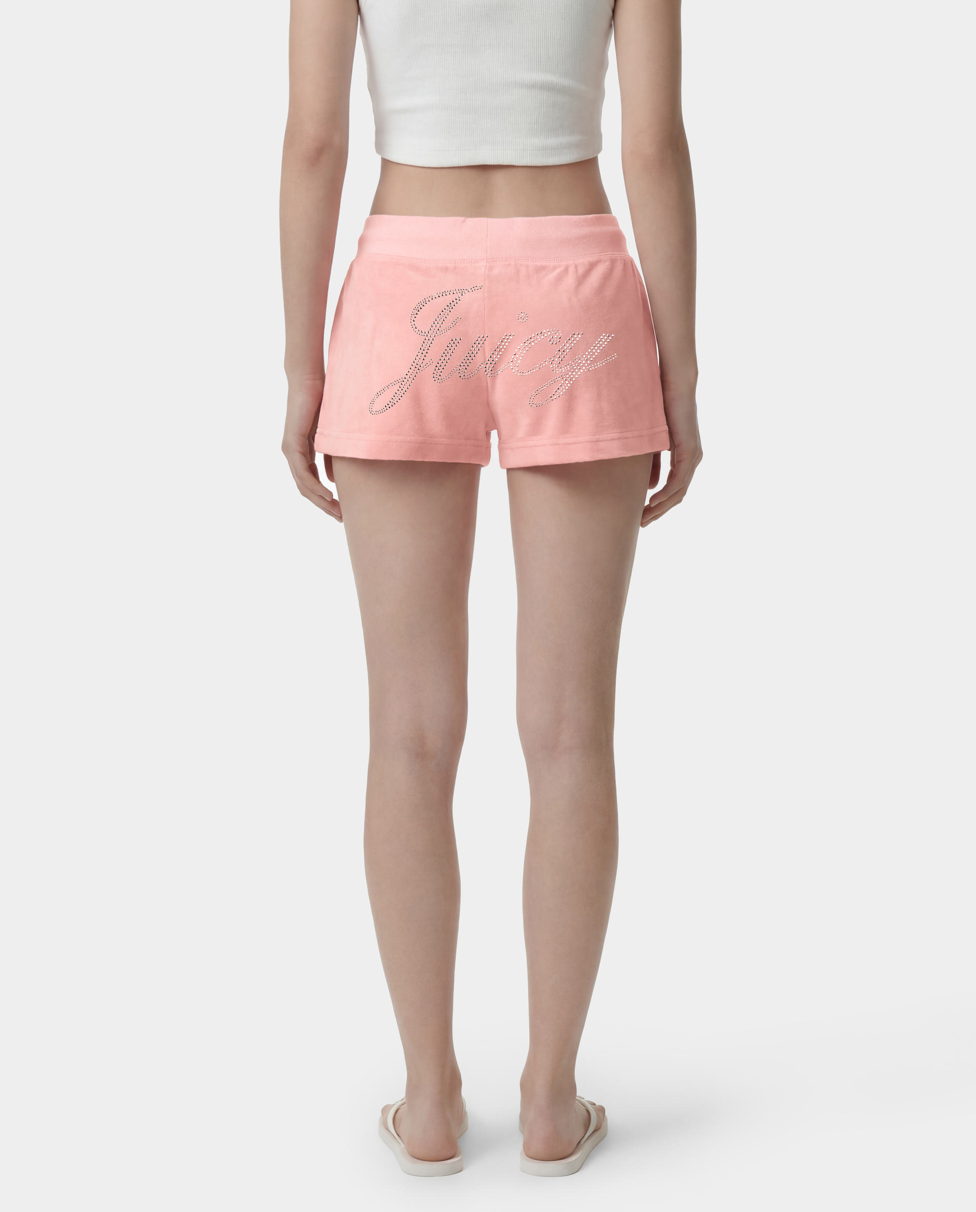Short en velours « Juicy Script » - Rose