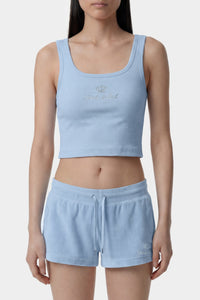 Juicy Crown Ribbed Tank - Sky Blue