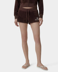 Short en velours « Juicy Script » - Chocolate