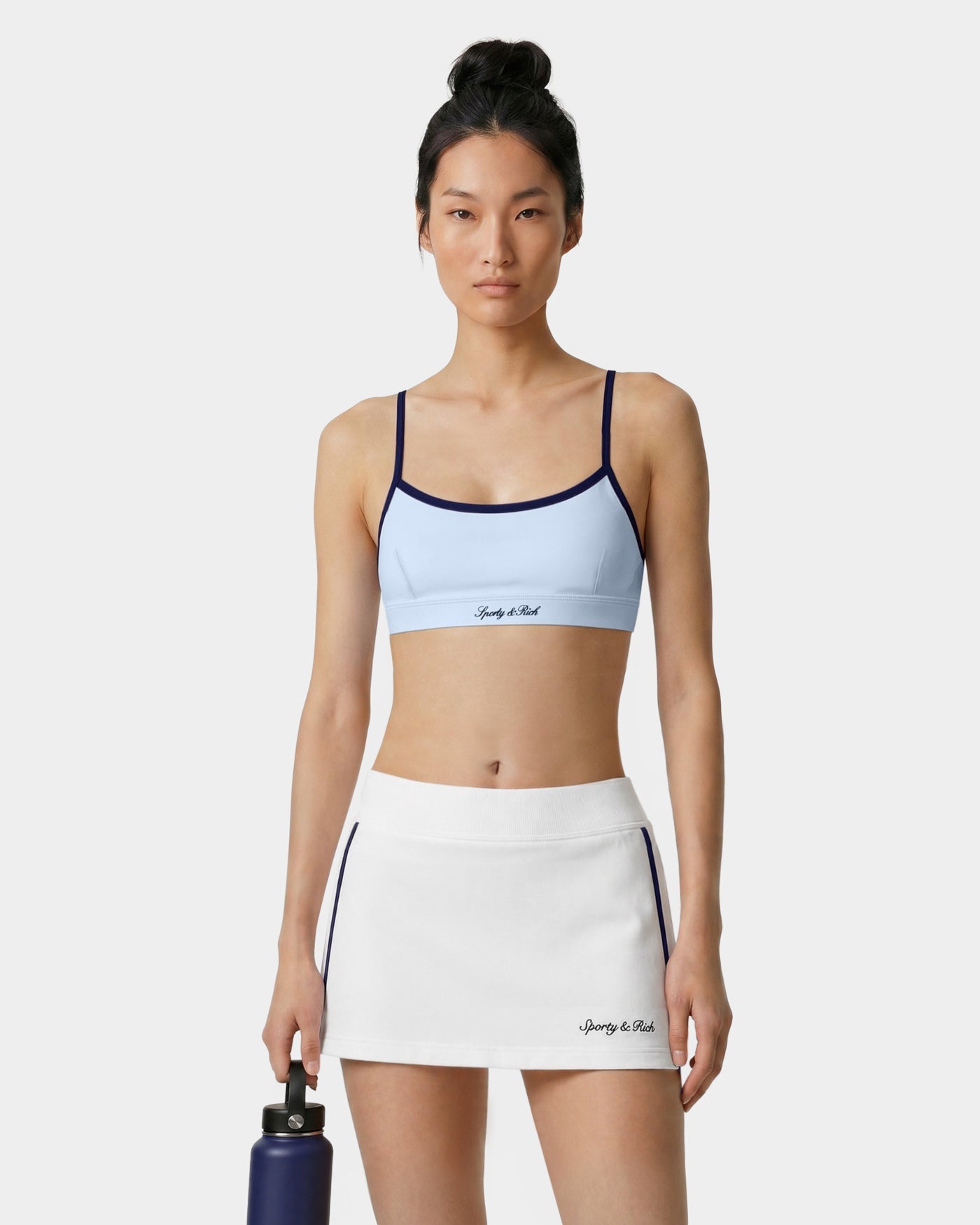 Soutien-gorge de sport Signature Logo - Ciel/Bleu marine