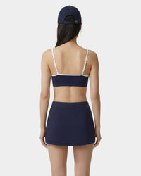 Soutien-gorge de sport Signature Logo - Bleu marine/Blanc