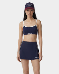 Soutien-gorge de sport Signature Logo - Bleu marine/Blanc