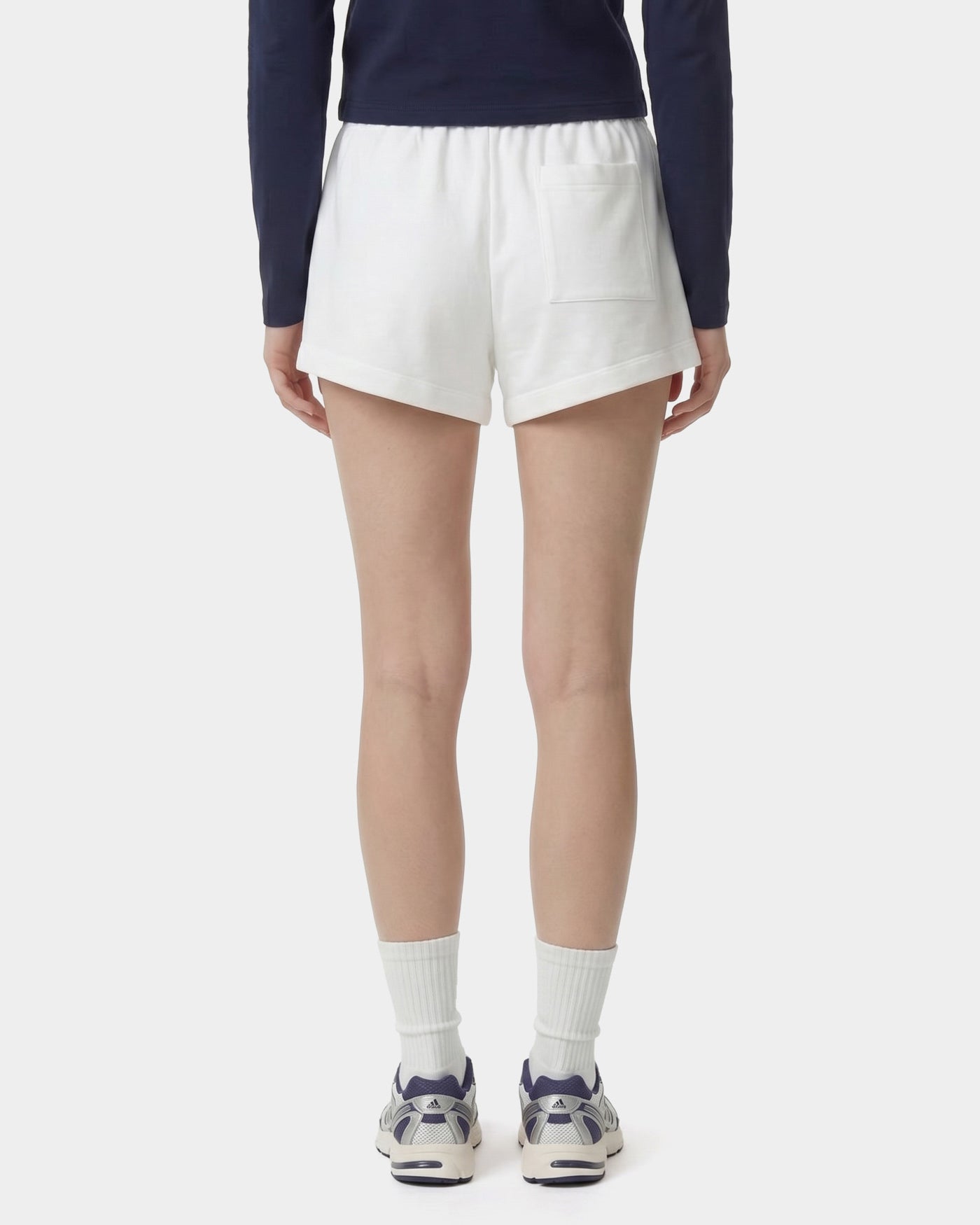 Short Syracuse Embroidered Disco - Blanc/Bleu marine