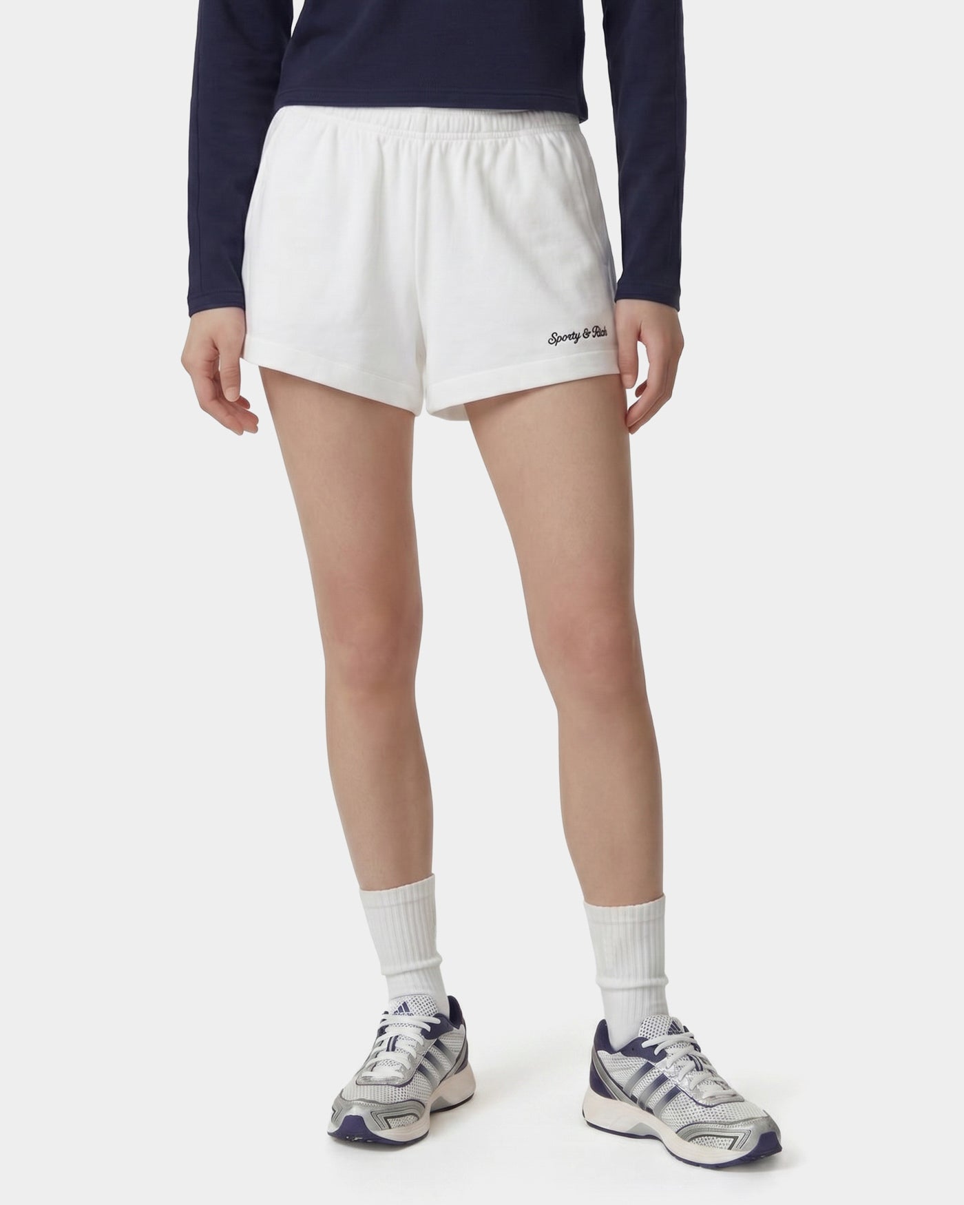 Short Syracuse Embroidered Disco - Blanc/Bleu marine