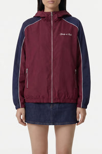 Veste de sport à logo emblématique - Bordeaux & Blanc & Bleu Marine