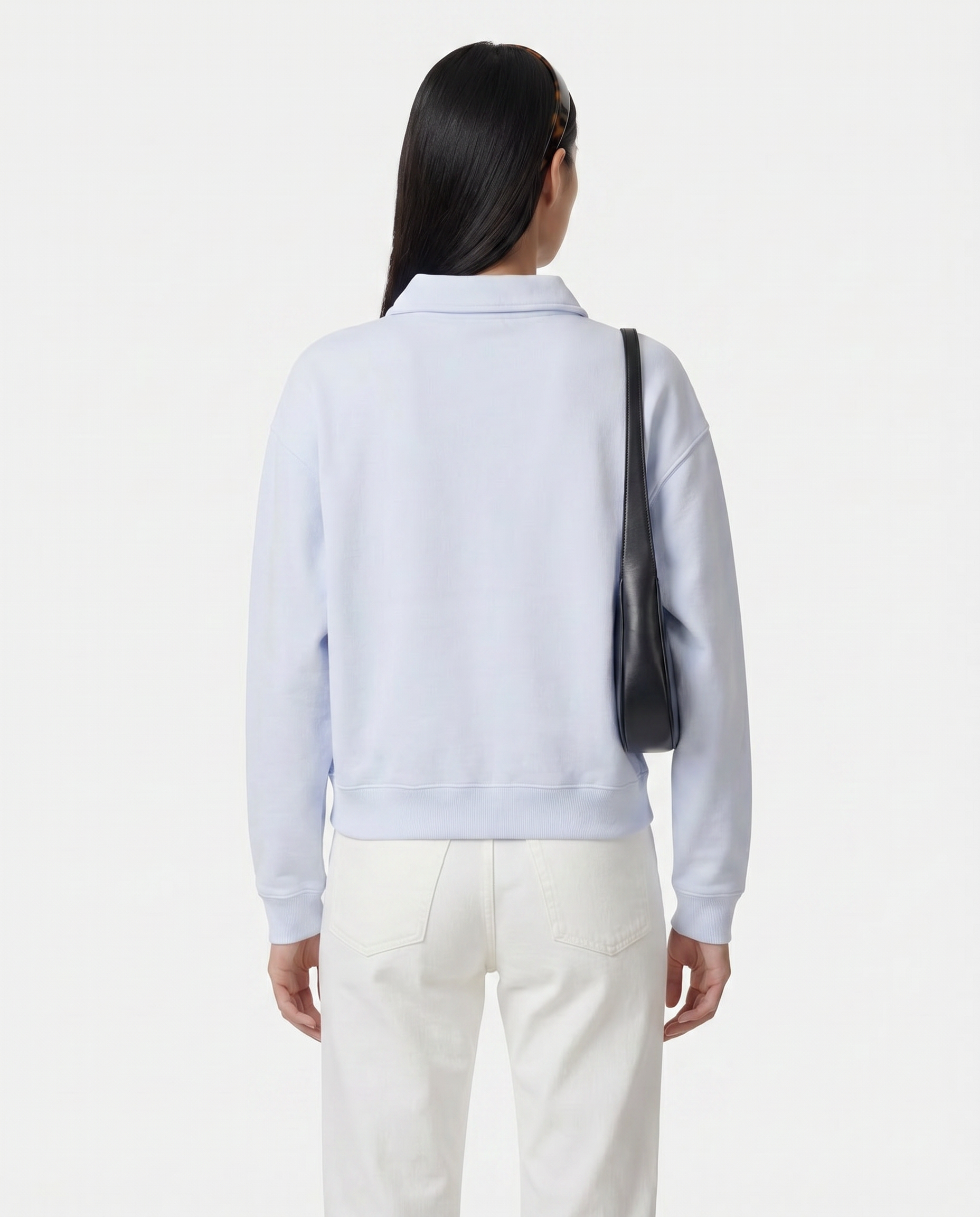 Polo brodé au logo Serif - Ciel