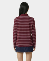 Polo Easy à logo Signature - Bordeaux/Blanc