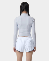 Pull de sport à col zippé Signature Logo - Ciel