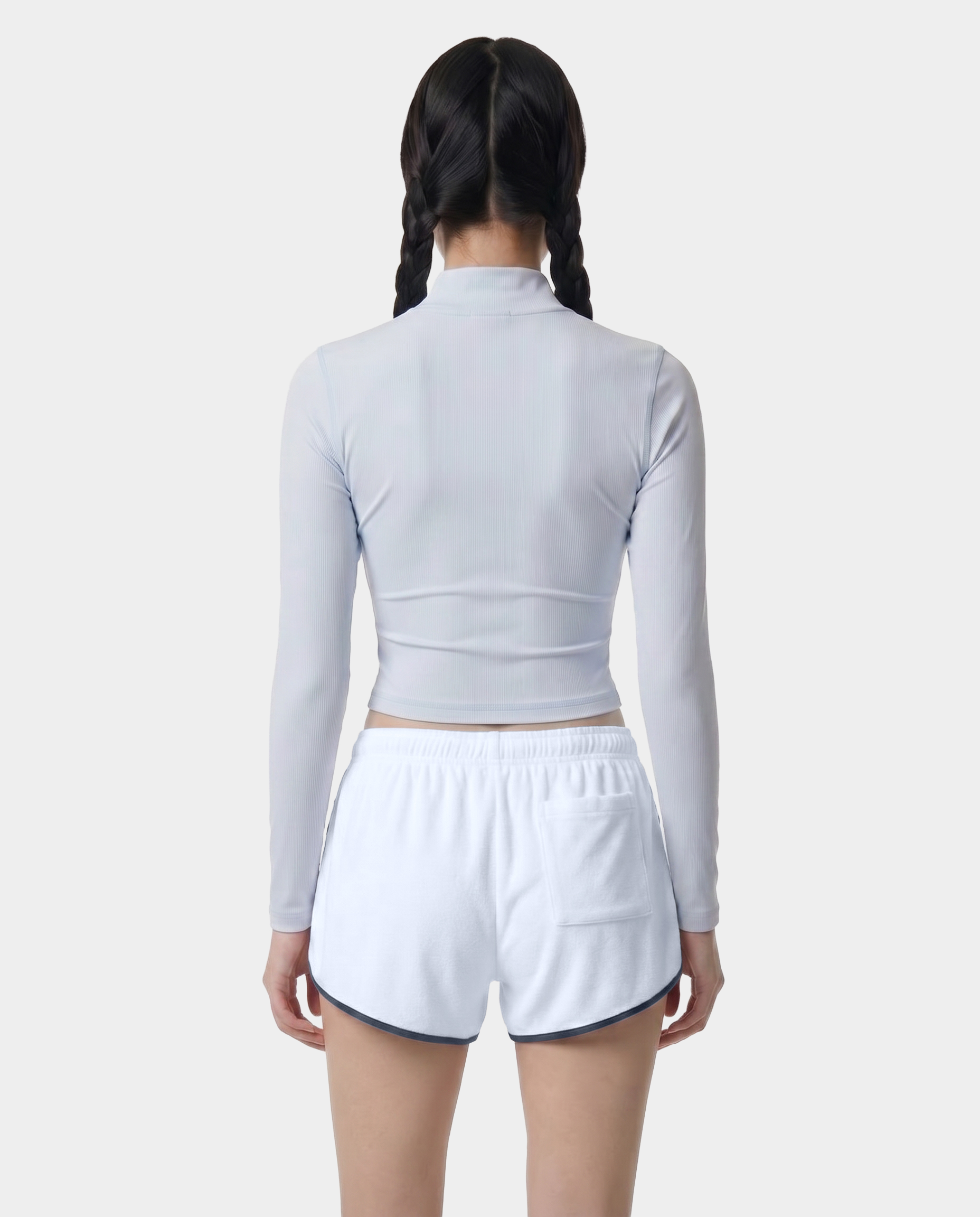 Pull de sport à col zippé Signature Logo - Ciel
