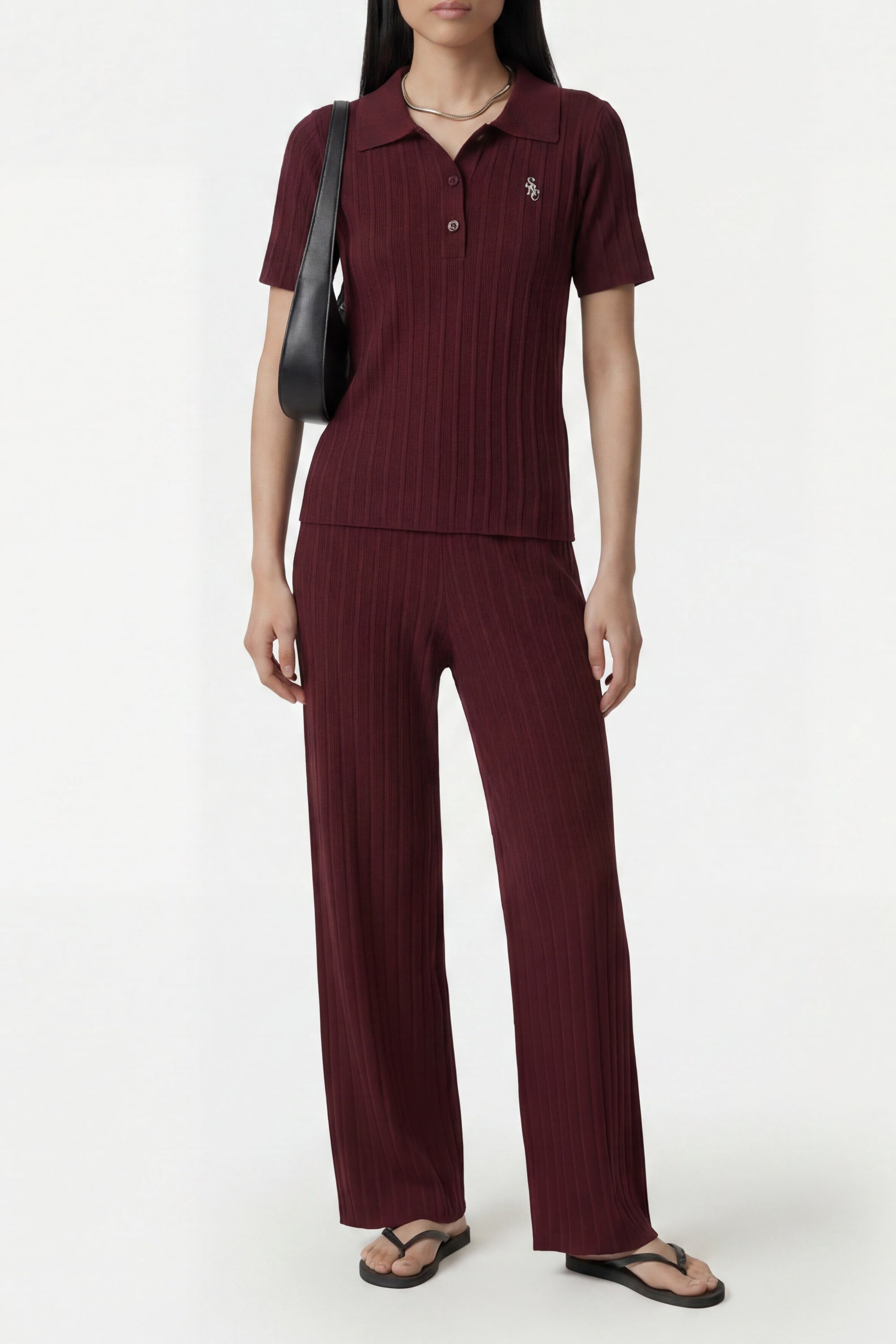 Pantalon côtelé SRC - Bordeaux